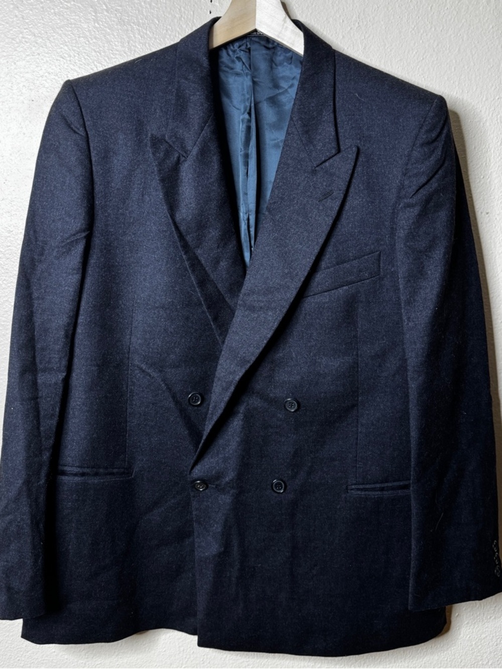 Vintage Mani by Giorgio Armani Blazer Mens 42L Wool Double-Breasted Sport Coat